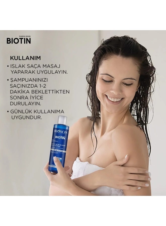 Bioxcin Biotin Daily Shampoo: Healthy Hair & Scalp, 300ml Volume & Strength - Image 2